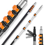 Telescoping Pole, 7 to 30 FT Pole, Extension Multi-Purpose Pole, Sturdy Aluminum Alloy Paint Extendable Pole with Flip-Lock Design, Telescopic Pole for Painting, Dusting and Cleaning