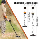 Metal Detector for Adults  Kids, 10 Inch Waterproof Search Coil with LCD Display 7 Modes, Adjustable 41-52 Aluminum Stem, DSP Chip Higher Accuracy Gold Detector 10 Detection Depth