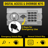 Digital Depository Safe 1.7 Cubic Feet Made of Carbon Steel Electronic Code Lock Depository Safe with Deposit Slot with Two Emergency Keys Depository Box for Home Hotel Restaurant and Office