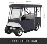Golf Cart Enclosure 86, 4-Person Golf Cart Cover, 4-Sided Fairway Deluxe, 300D Waterproof Driving Enclosure with Transparent Windows, Fit for 4-Seat EZGO, Club Car, Yamaha Carts