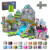 Magnetic Blocks, 100 PCS Cemetery Zombies Set, Magnetic Building Cubes for Kids, STEM Montessori Sensory Toys for Christmas Birthday Gift, Construction Stacking Toy for 3+ Years Old Boys  Girls