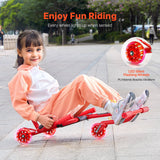 Ride on Scooter, Load Capacity of 132 lbs, Swing Side-to-Side for Amazing Ride Powered by Zig-Zag Motion, Ride on Drifting Toy for Ages 4+, Rides on Any Hard Surface for Indoor  Outdoor, Red