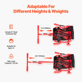 Ride on Scooter, Load Capacity of 132 lbs, Swing Side-to-Side for Amazing Ride Powered by Zig-Zag Motion, Ride on Drifting Toy for Ages 4+, Rides on Any Hard Surface for Indoor  Outdoor, Red