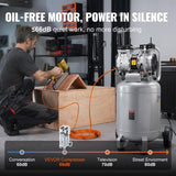 13 Gallon Air Compressor, 2HP 4.6 SCFM@90PSI Oil Free Air Compressor Tank, 66dB Ultra-Quiet Compressor for Tire Inflation, Auto Repair, Woodwork Nailing, Spray Painting (125PSI Max Pressure)