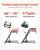 Automotive Top Creeper, with Adjustable Height 48in to 76in, 400 LBS Capacity High Creeper, 4 Swivel Caster Wheels, Heavy Duty Creeper for Auto Repair and Maintenance