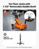 Transmission Jack Adapter, 1100 lbs / 0.5 Ton Load Capacity Automotive Transmission Lift Adapter, Heavy-Duty Steel, for Floor Jack with 1-1/5 in Detachable Saddle Shaft, for Garage, Repair Shop