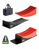 Camper Levelers, 2 Pcs RV Leveling Blocks, up to 8818.5lbs Camper Wheel Chocks, Max. 4in Leveling Height Heavy Duty Curved Levelers, RV Camper Leveler Kit with Anti-Slip Mat Carrying Bag Level