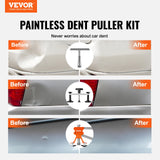 107 PCS Dent Removal Kit, Paintless Dent Repair Kit with Golden Lifter, Bridge Puller, Slide Hammer T-bar Dent Puller, Suction Cup Dent Puller for Auto Body Dents, Hail Damage, Door Ding