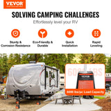 Trailer Jack Block, 6000 lbs Capacity per RV Leveling Block, High-quality Polypropylene RV Camper Stabilizer Blocks, RV Travel Accessories Use for Any Tongue Jack, Post, Foot, 5th Wheels, 4-Pack