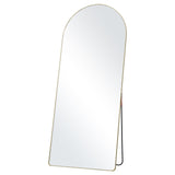 Arched Full Length Mirror, 71 x 30, Large Free Standing Leaning Hanging Wall Mounted Floor Mirror with Stand Aluminum Alloy Frame, Full Body Dressing Mirror for Living Room Bedroom, Black
