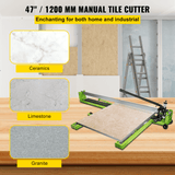 Tile Cutter 47 Inch, Manual Tile Cutter All-Steel Frame,Tile Cutting Machine with Laser Guide and Bonus Spare Cutter,Tile Cutter Hand Tool for Precision Cutting Porcelain Ceramic Floor Tiles
