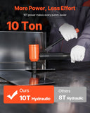 Knockout Punch Set, 10 Ton Hydraulic Knockout Set, 1/2in to 2in KO Tool Kit Hole Making Tool, KO Tools Kit with6 Dies for Metal Electrical Cabinets, Electrical Control Cabinets, Switch Cabinets