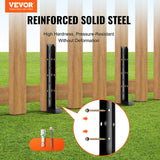 Fence Post Anchor Repair Kit, 4 Pack Inner Diameter 2 x2 Inches Heavy Duty Steel Fence Post Support Stakes, Anchor Ground Spike for Repair Tilted, Broken Wood Fence Post