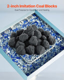 Lava Rocks, 1.2-2.0 inch 25 Pcs Fire Stones Lava Rocks For Fire Pit, Reusable Fire Pit Stones Indoor and Outdoor Use, Decorative Firepit Rocks for Propane/Gas Fireplace,Stove,Courtyard,Camping