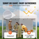 Pop Up Canopy, 10 x 10 FT Instant Canopy Portable Gazebo with 3 Sidewalls  2 Ventilated Windows, Height Adjustable Pop-Up Outdoor Shelter Tent for Events, Patio, Backyard, Party, Parking
