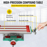 Milling Working Table 17.7 X 6.7 Inch, Compound Milling Machine Work Table 2 Axis 4 Ways Move, Multifunction Milling Working Table Heavy-duty Structure,for Milling and Drilling Machine