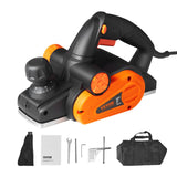 Electric Hand Planer, 3-1/4in width Corded Electric Hand Planer, 16500 RPM High-Speed Powerful Electric Handheld Planers for Woodworking, Wood Chamfer DIY, Smooth Finish Carpentry Tool, FCC-SDoC