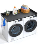 Washer Dryer Countertop, 54in x 27in Wooden Washer and Dryer Countertop, Water-Resistant Laundry Machine Topper Cover with Anti-Slip Pads, for Laundry Room Organization and Storage, Black