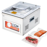 Chamber Vacuum Sealer, 260W Sealing Power, Vacuum Packing Machine for Wet Foods, Meats, Marinades and More, Compact Size with 10.2 in Sealing Length, Applied in Home Kitchen and Commercial Use