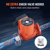 007-F5-7IFC Hot Water Recirculating Pump, 110V, 70W 23 GPM Hot Water Circulation Pump, 1in NPT Flange 3-Speed Circulator Pump, Quiet Operation Circulator Pump for Home Water Heater System