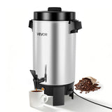 Commercial Coffee Urn, 40 Cup 203oz Hot Beverage Dispenser with Dripless Faucet, 1090W Quick-Brewing Coffee Maker, Automatic Temperature Control, for Catering, Party, Church  Restaurant