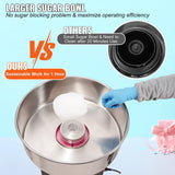 Electric Cotton Candy Machine, 1000W Candy Floss Maker, Commercial Cotton Candy Machine with Stainless Steel Bowl, Sugar Scoop, and Drawer, Perfect for Home Kids Birthday, Family Party Pink