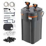Aquarium Filter 264GPH, 3-Stage Canister Filter 75 Gallon, Ultra-Quiet Internal Aquarium Filter with UV Protection, Submersible Power Filter with Multiple Function for Fish Tanks, 11W
