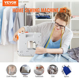 Sewing Machine, Portable Sewing Machine for Beginners with 38 Built-in Stitches  Reverse Sewing, Dual Speed Sewing Machine with Extension Table Foot Pedal, Accessory Kit Family Home Travel