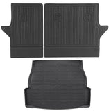 Cargo Mats Compatible with Toyota RAV4 2019-2024, Custom Fit TPE Cargo Liner Set for SUVs, Trunk and Rear Back Seat Protector Replacement, Black, Trunk Mat and Backrest Mats