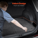 Cargo Mats Compatible with Toyota RAV4 2019-2024, Custom Fit TPE Cargo Liner Set for SUVs, Trunk and Rear Back Seat Protector Replacement, Black, Trunk Mat and Backrest Mats