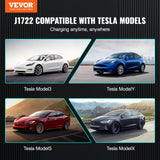 J1772 to Tesla Charger Adapter, 80 Amp 240V AC, SAE J1772 EV Charging Adapter to Tesla Plug, with Storage Bag Anti-Drop Lock IP65 Material, Compatible with Tesla Model 3, Y, S, X