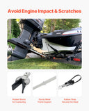 Transom Saver, 23-35 in, Adjustable Boat Transom Saver with Composite Head, Corrosion-Resistant Easy-to-Install Transom Savers for Less Than 100 HP Outboard Motor , Fit for Roller  Trailer