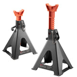 Jack Stands, 6 Ton (13,000 lbs) Capacity, 14.6-22.8 in Adjustable Height, Heavy Duty Steel Jack Auto Stands with Double Locking, for Lifting RV, Small Truck, Car, SUV, 1 Pair, Black and Orange