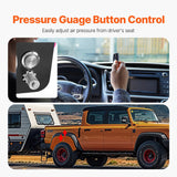 Air Shock Controller Kit, 12V 100PSI On Board Air Compressor System, Air Ride Suspension Compressor Kit with Single Path System, Pressure Gauge  Air Line for Trucks Vans