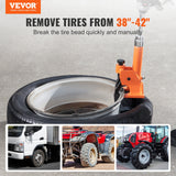 Manual Tire Bead Breaker, 38in-42in Tires Changer Tool with Rubber Pad, Protect Aluminum Alloy Hubs, Easy-Operated Tire Repair Tool for ATVs/UTVs, Tractors, Trucks, Cars, Heavy Duty Tires