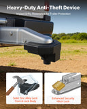 Trailer Hitch Lock Kit, Compatible with 2-5/16 in Couplers, Heavy-Duty Anti-Theft Trailer Ball Lock with 3 Keys  Padlock, Prying-Resistant  Impact-Resistant, Fits for RVs, Boats, Trailers
