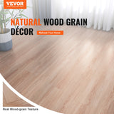 Self Adhesive Vinyl Floor Tiles 36 x 6 inch, 36 Tiles 2.5mm Thick Peel  Stick, Natural Wood Grain DIY Flooring for Kitchen, Dining Room, Bedrooms  Bathrooms, Easy for Home Decor