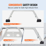 Ladder Stabilizer, Adjustable Feet Extension Ladder Standoff, Heavy Duty Wall Ladder Accessories for Roof Gutter, Easy to Use  Wide Adaptability  Anti-slip Rubber Feet, 330 lbs Weight Rating
