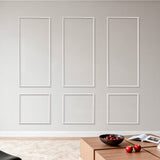 Wall Molding 3 Pack, Wainscoting Panels Kit, Lightweight Paintable Polystyrene, Easy to Install, Waterproof Accent Wall Trim for Interior D¨¦cor Living Room, Bedroom, White (24x54 + 24x24 in)