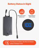 Battery Pack for Reclining Furniture with Adapter, 2500 mAh Rechargeable Recliner Battery Pack with Universal 2-Pin Connector and LED Screen, for Electric Recliner, Sofa, Couch  Lift Chair