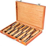 12-Piece Wood Lathe Chisel Set, 3.75in Blade, Woodworking  Carving Tools with Wooden Case for Furniture  Root Crafting