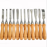 12-Piece Wood Lathe Chisel Set, 3.75in Blade, Woodworking  Carving Tools with Wooden Case for Furniture  Root Crafting