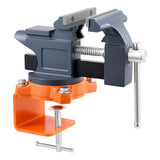 Bench Vise, 4.5 Inch, Portable Workbench Vice with 270 Swivel Base, Quick Release Rotating Bench Clamp, Cast Iron Construction, for Woodworking, Metalworking, Drilling, Sawing, Cutting Conduit