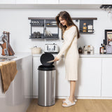 8 Gal Automatic Trash Can with Stainless Steel Frame Touchless Waste Bin