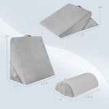 3 Pieces Bed Wedge Pillow Set with Air Memory Foam
