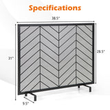 38 x 31 Inch Single Panel Fireplace Screen