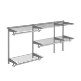 Custom Closet Organizer Kit 3 to 5 Feet Wall-Mounted Closet System with Hang Rod