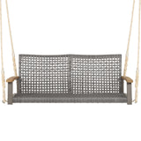 2-Person Patio Wicker Hanging Swing Chair