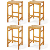 30-Inch Height Bar Chair with Saddle Shaped Seat and Sturdy Footrest