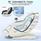 SL Track Massage Chair with Airbags Waist and Calves Heating Foot Rollers